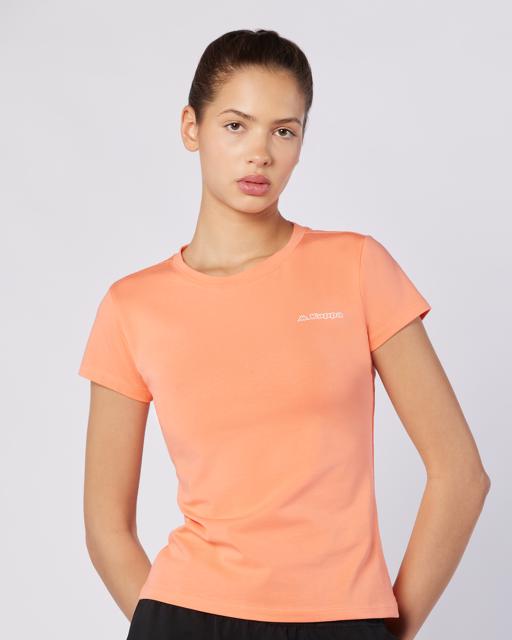 Turuncu Logo Jendy Kadın Somon Regular Fit Tişört - KAPPA® Türkiye