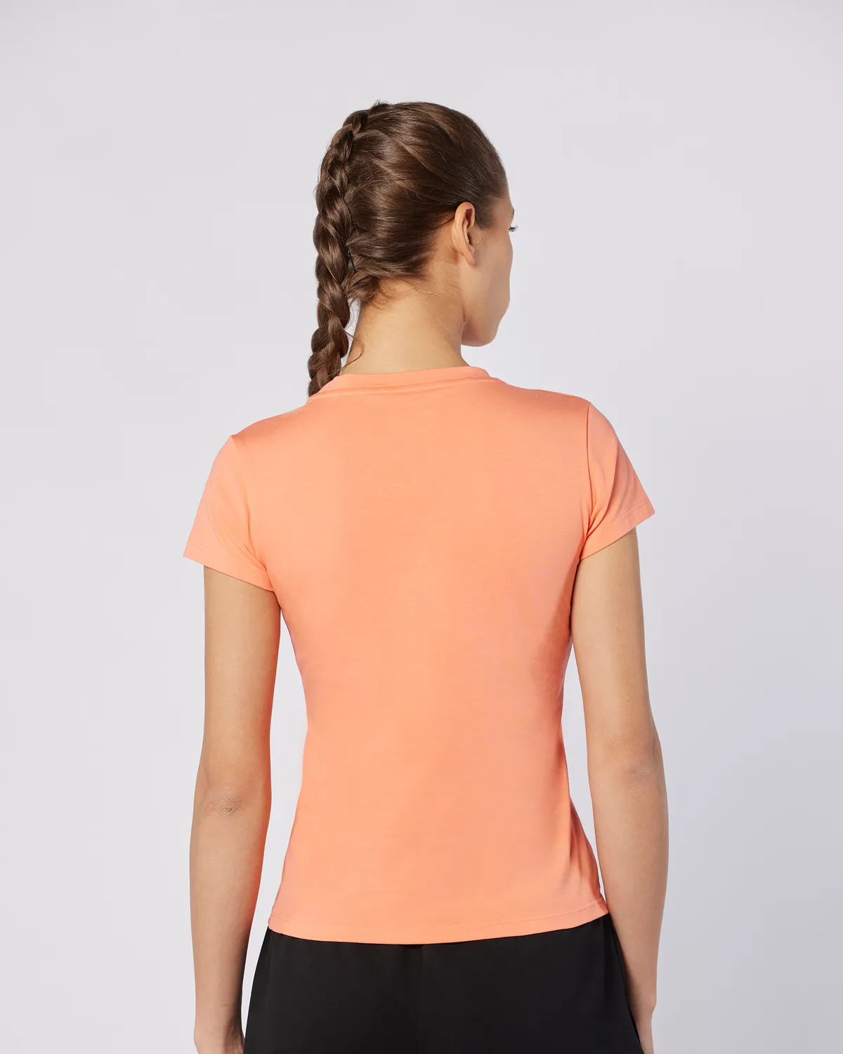 Turuncu Logo Jendy Kadın Somon Regular Fit Tişört