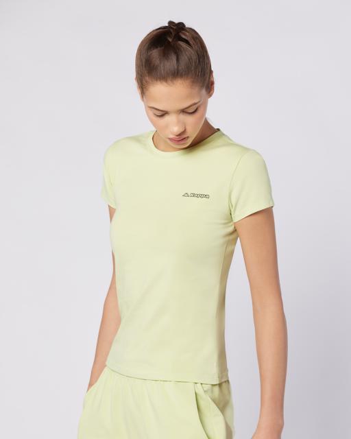 Yeşil Logo Jendy Kadın Yeşil Teal Regular Fit Tişört - KAPPA® Türkiye