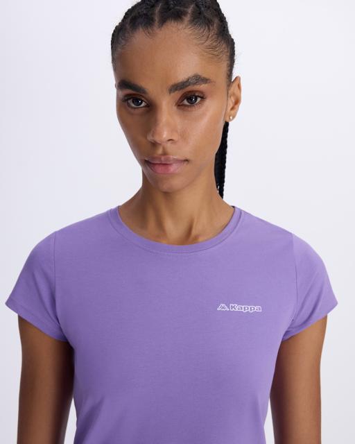 Mor Logo Jendy Kadın Mor Regular Fit Tişört - KAPPA® Türkiye