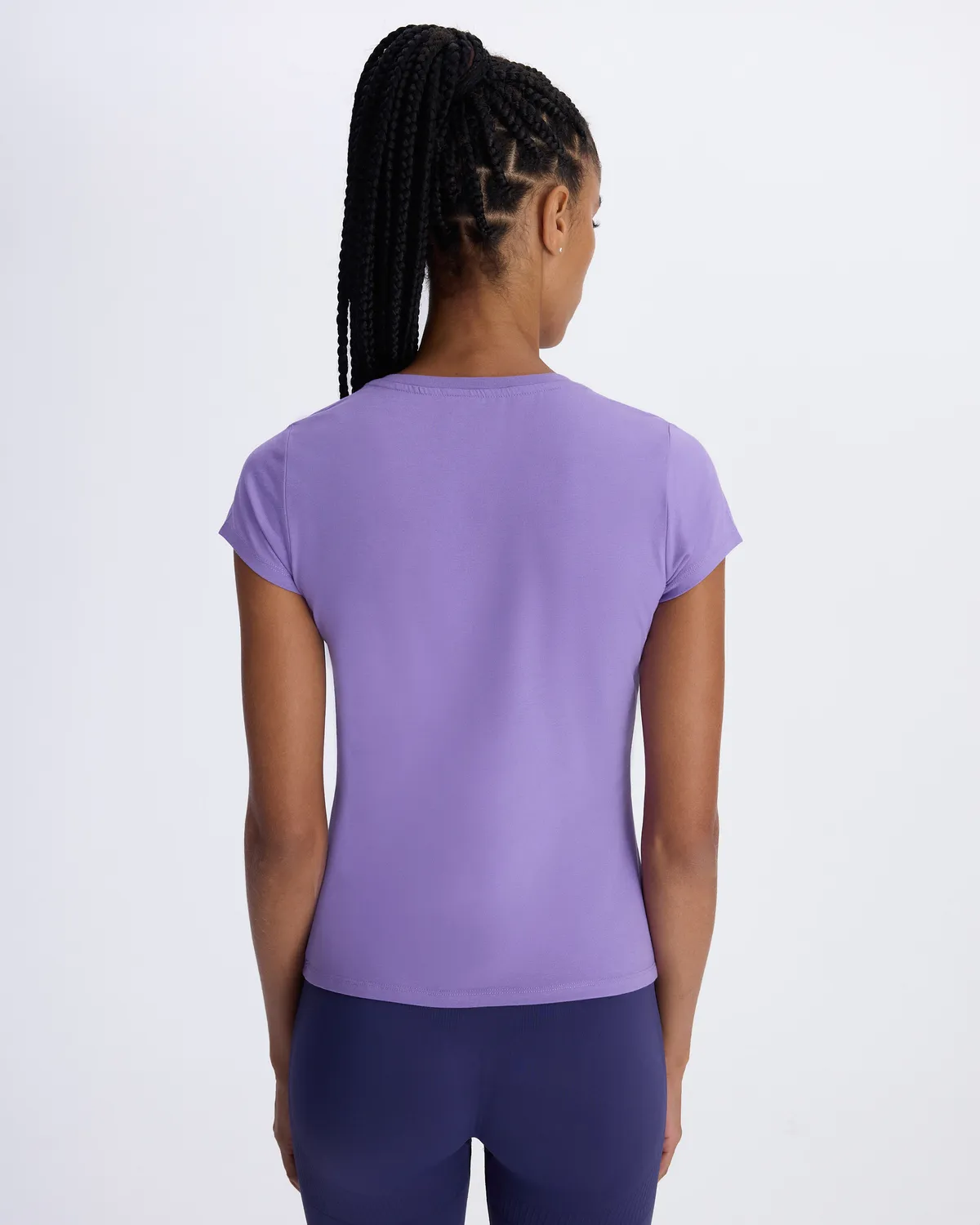 Mor Logo Jendy Kadın Mor Regular Fit Tişört