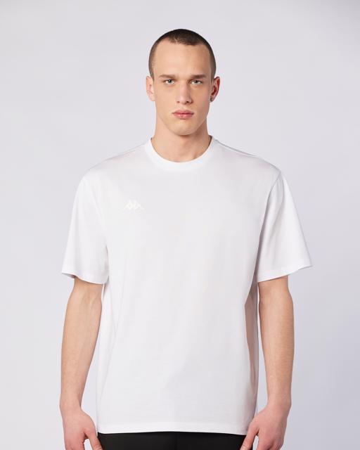 Beyaz Logo Adam Erkek Beyaz Oversize Fit Tişört - KAPPA® Türkiye