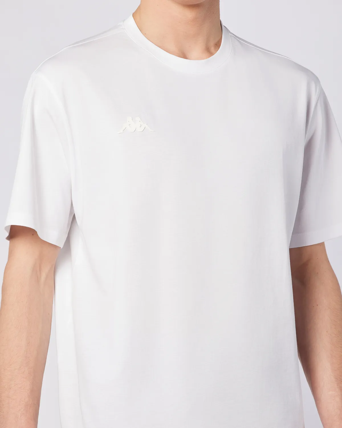 Beyaz Logo Adam Erkek Beyaz Oversize Fit Tişört