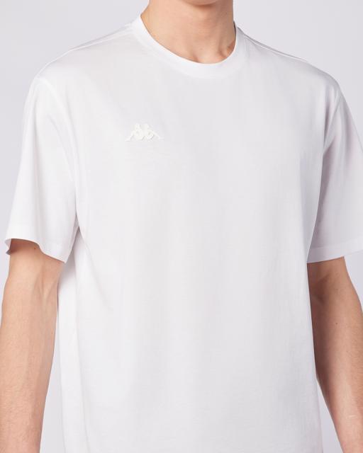 Beyaz Logo Adam Erkek Beyaz Oversize Fit Tişört - KAPPA® Türkiye