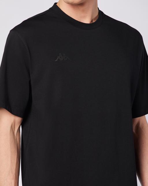 Siyah Logo Adam Erkek Siyah Oversize Fit Tişört - KAPPA® Türkiye