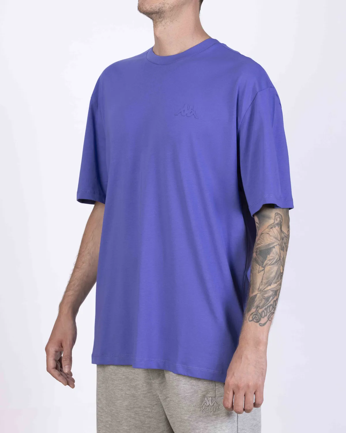 Mor Logo Adam Erkek Mor Oversize Fit Tişört