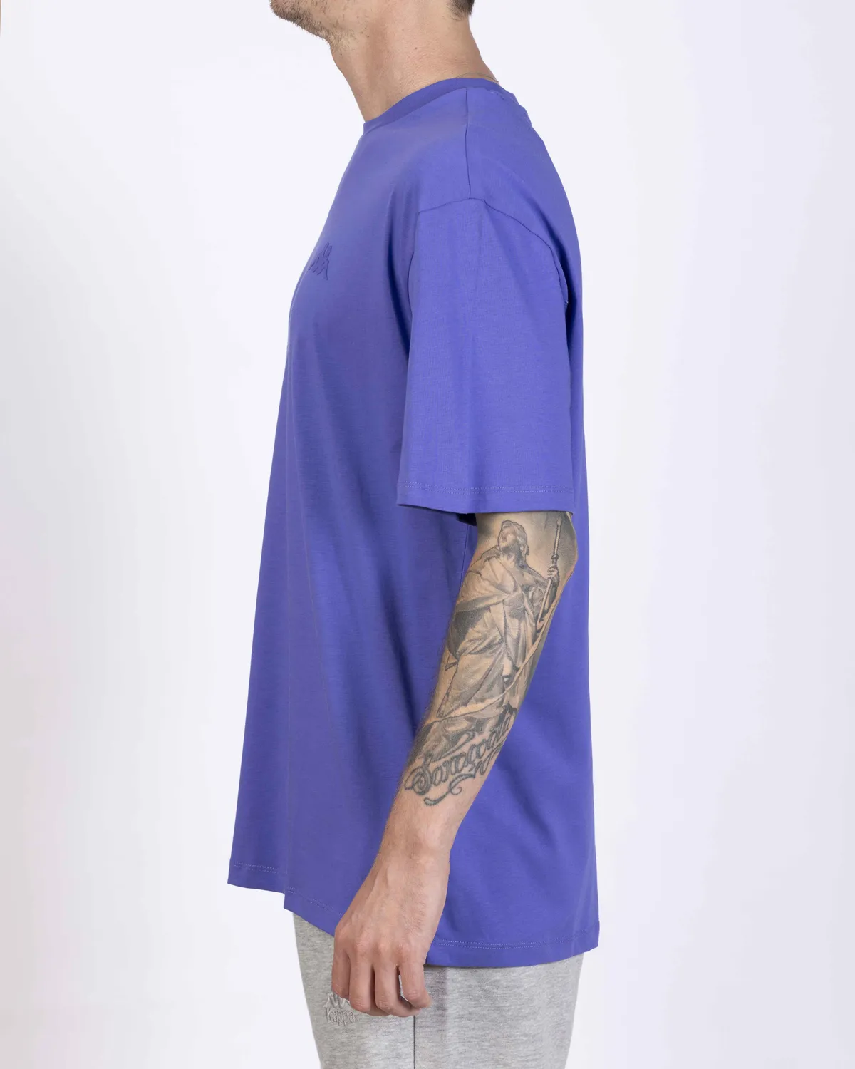 Mor Logo Adam Erkek Mor Oversize Fit Tişört