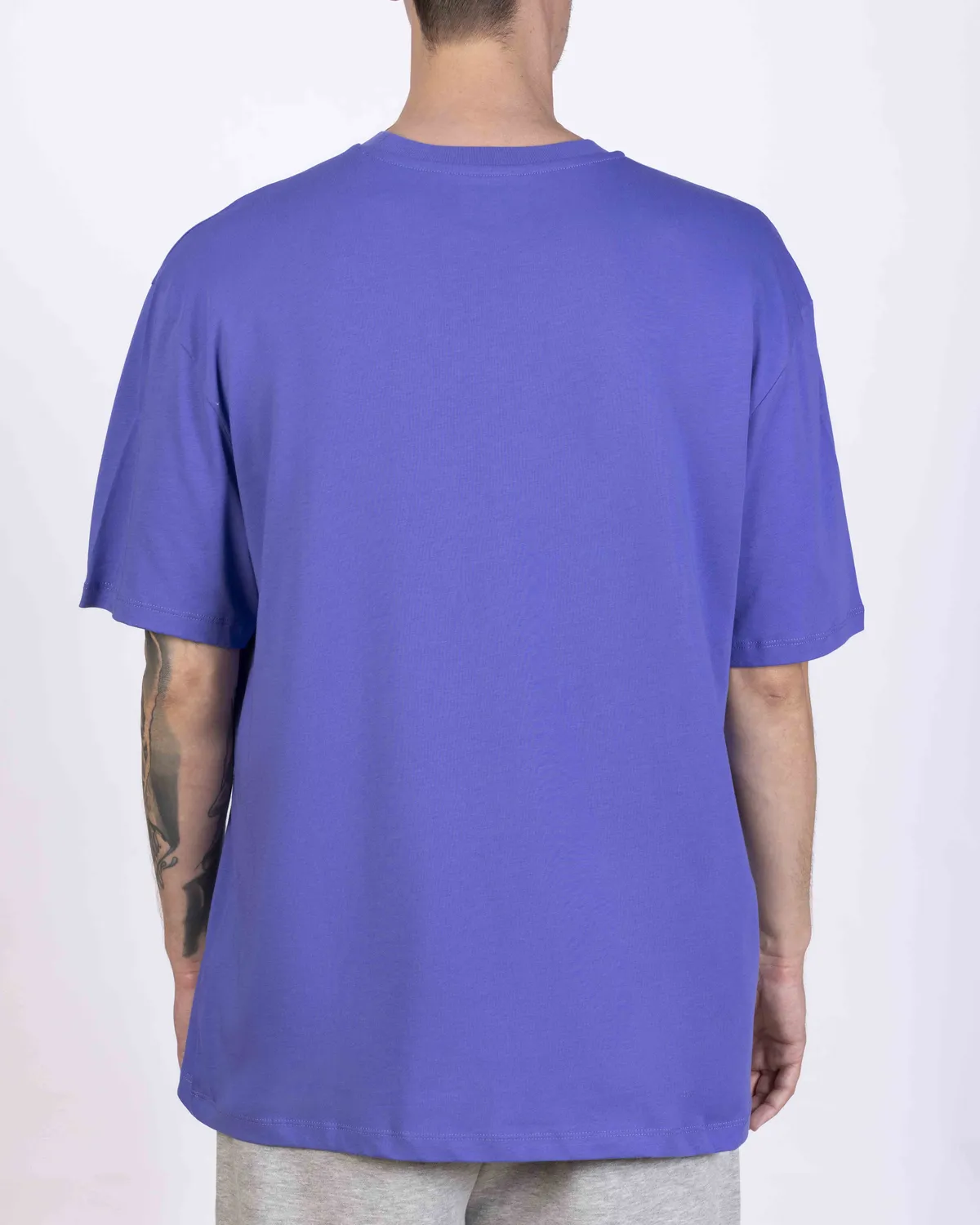 Mor Logo Adam Erkek Mor Oversize Fit Tişört