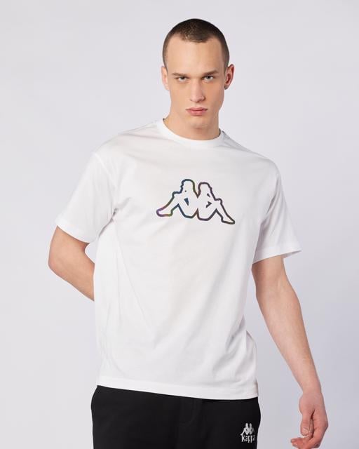 Beyaz Logo Brian T-Shirt Erkek Beyaz Regular Fit Tişört - KAPPA® Türkiye