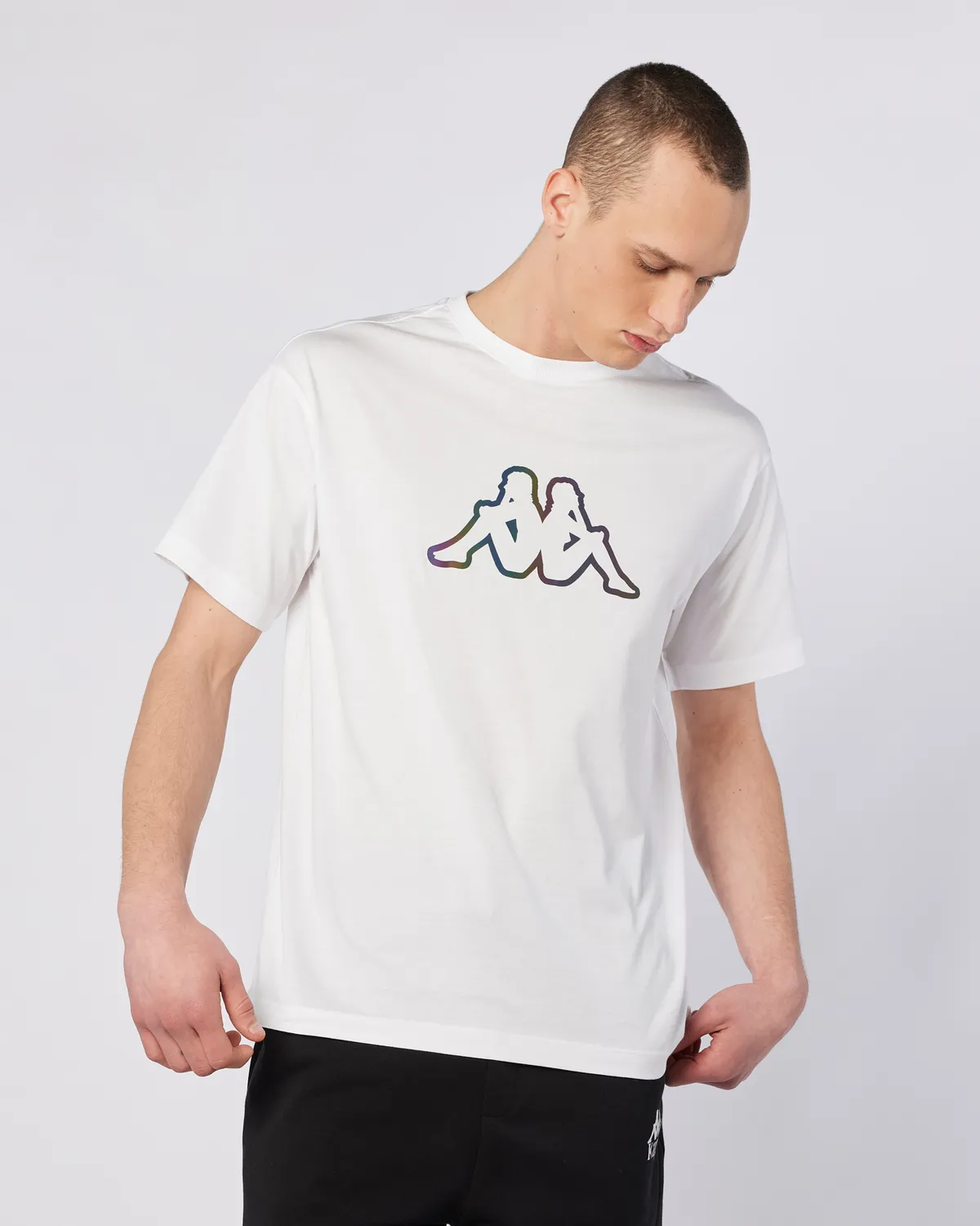 Beyaz Logo Brian T-Shirt Erkek Beyaz Regular Fit Tişört