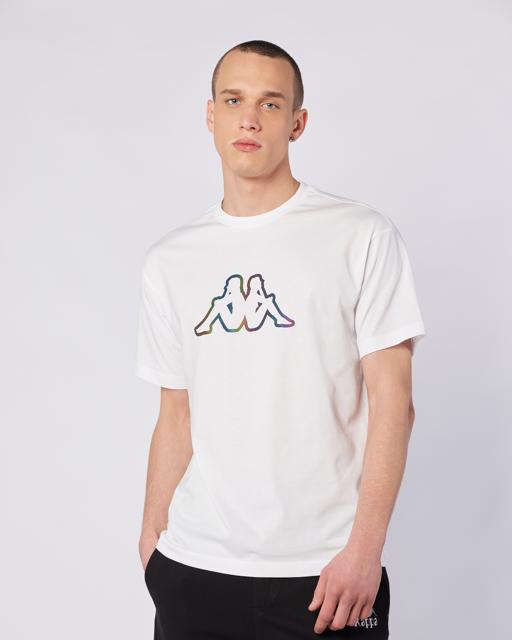 Beyaz Logo Brian T-Shirt Erkek Beyaz Regular Fit Tişört - KAPPA® Türkiye