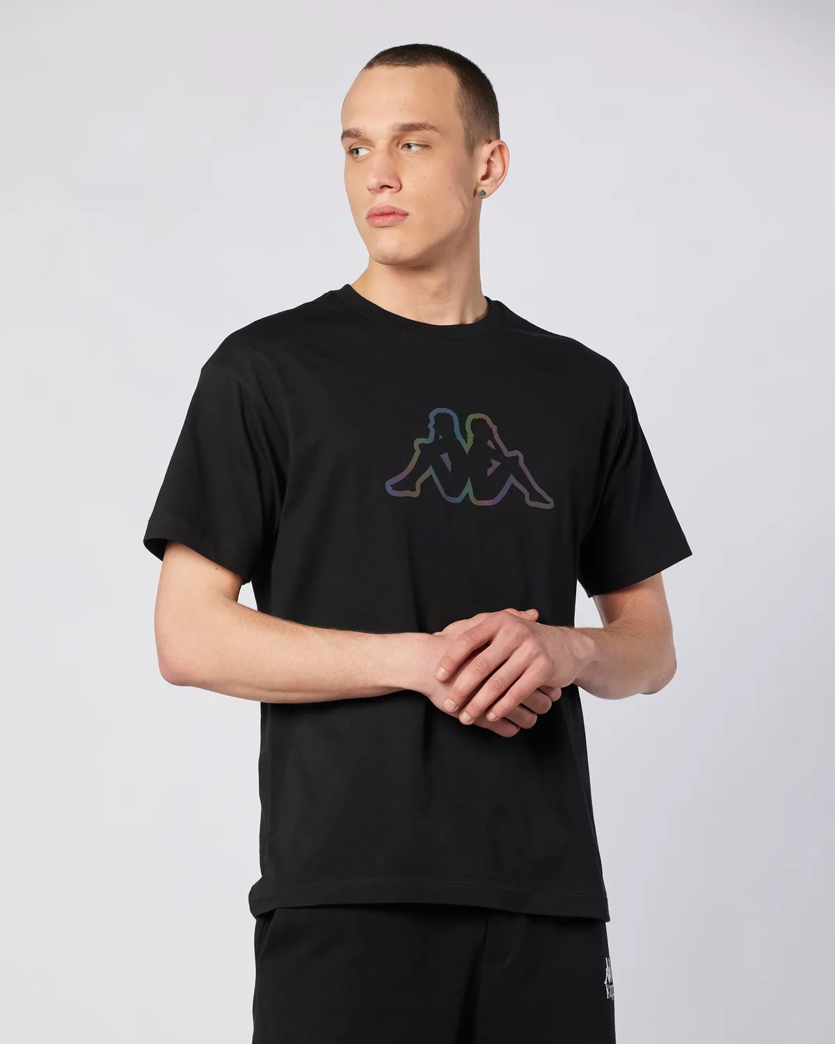 Siyah Logo Brian T-Shirt Erkek Siyah Regular Fit Tişört