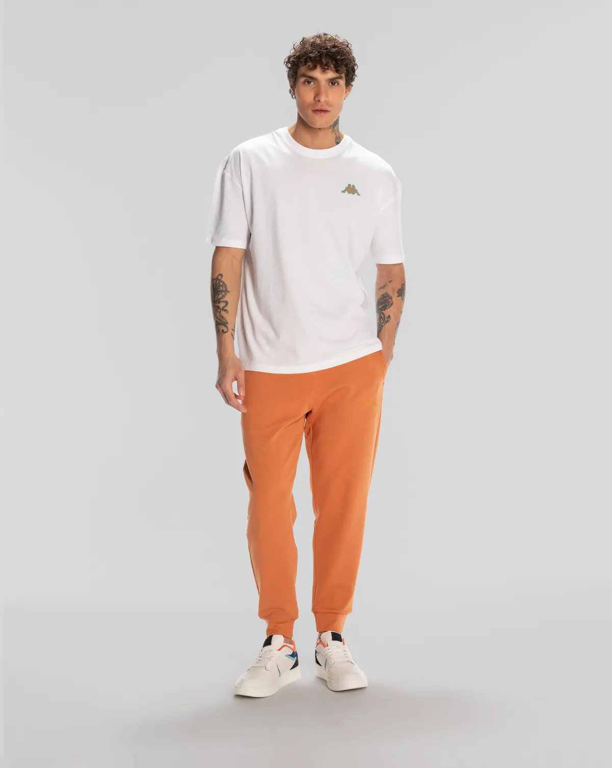 Beyaz Kappa Sport Floyd Tshirt Erkek Beyaz Regular Fit Tişört