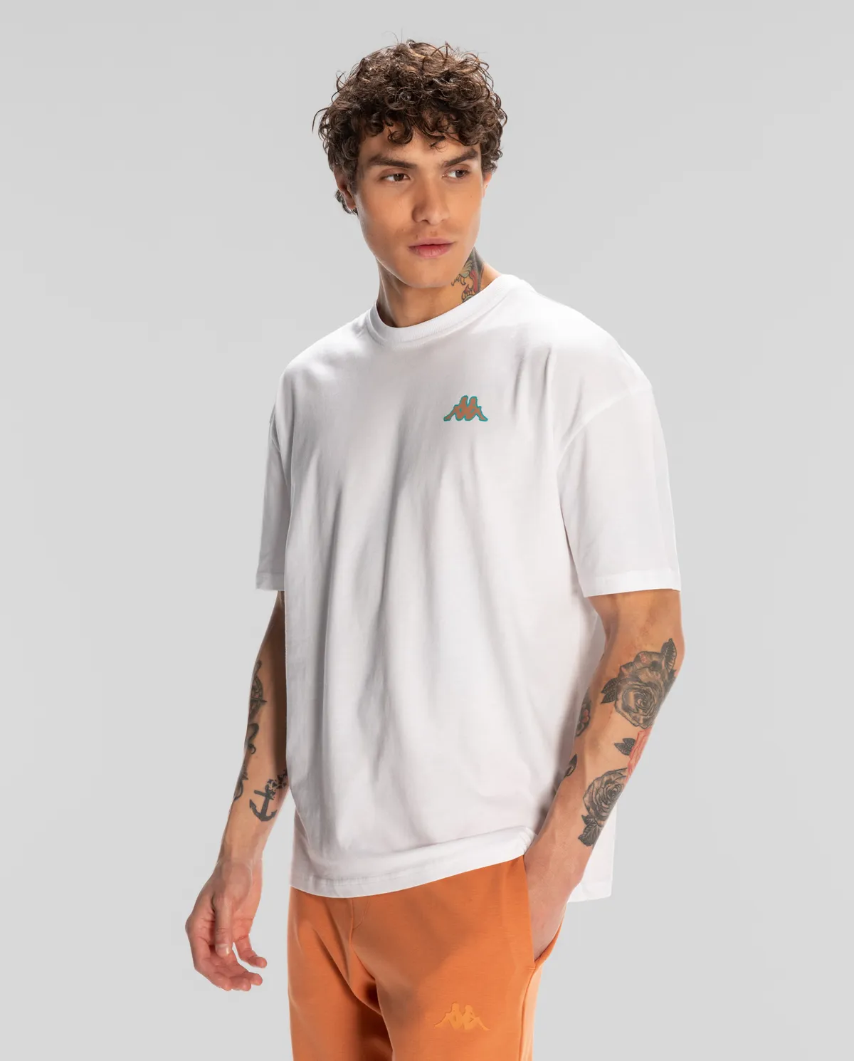 Beyaz Kappa Sport Floyd Tshirt Erkek Beyaz Regular Fit Tişört