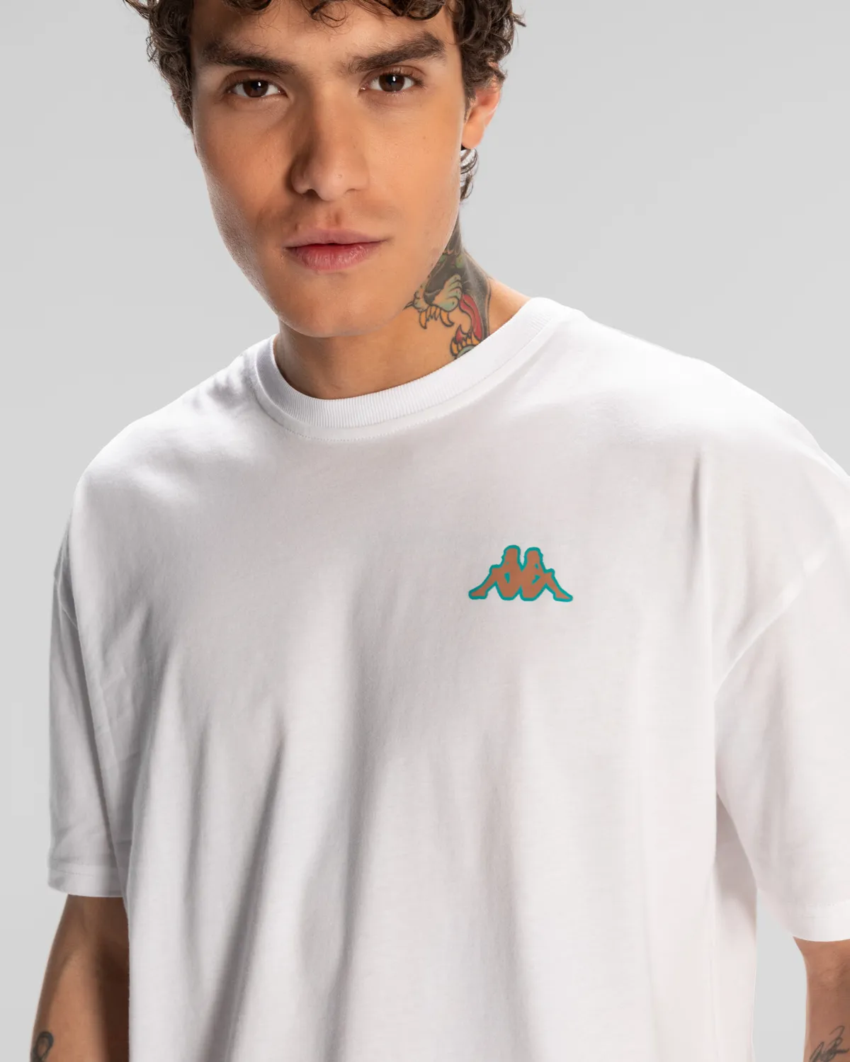 Beyaz Kappa Sport Floyd Tshirt Erkek Beyaz Regular Fit Tişört