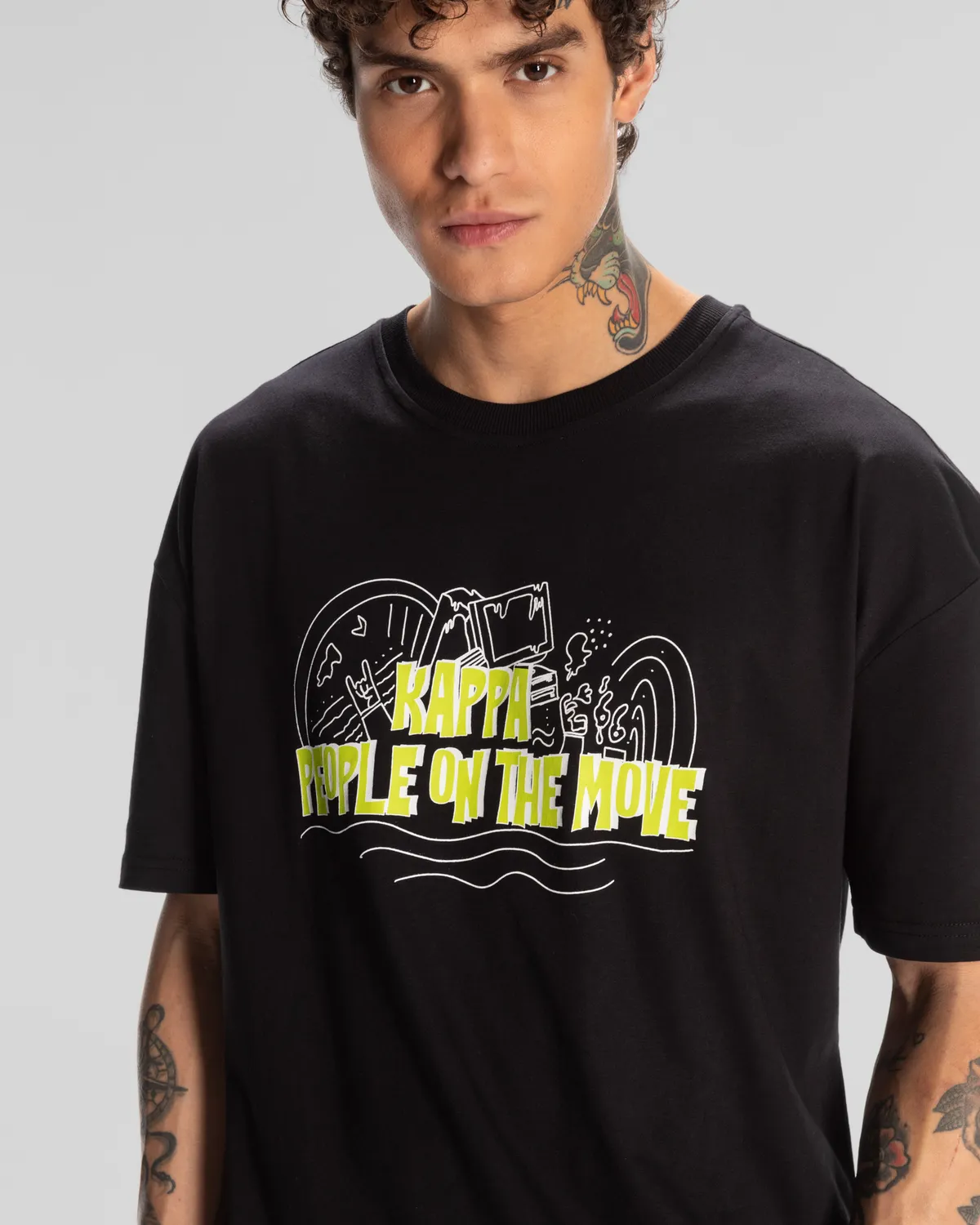 Siyah Logo Fred Erkek Siyah Regular Fit Tişört