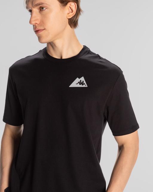 Siyah Frotis Erkek Siyah Regular Fit Tişört - KAPPA® Türkiye