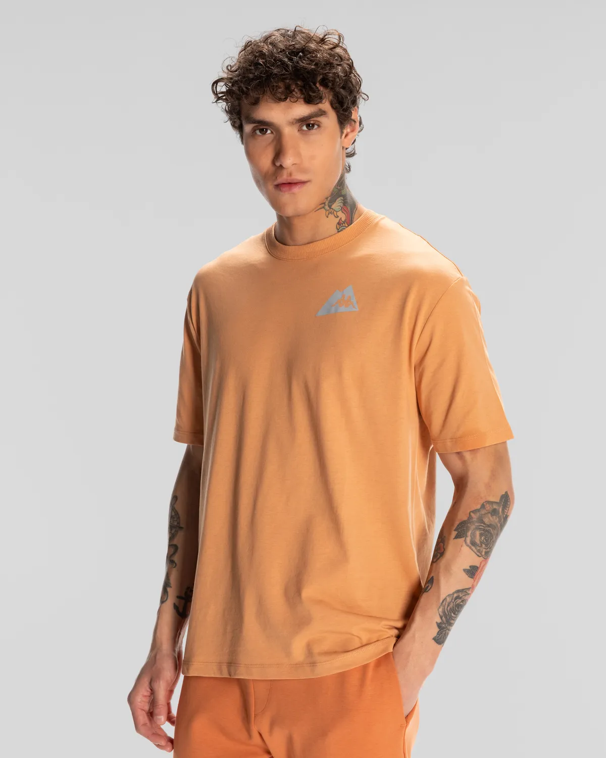 Kahverengi Frotis Erkek Camel Regular Fit Tişört