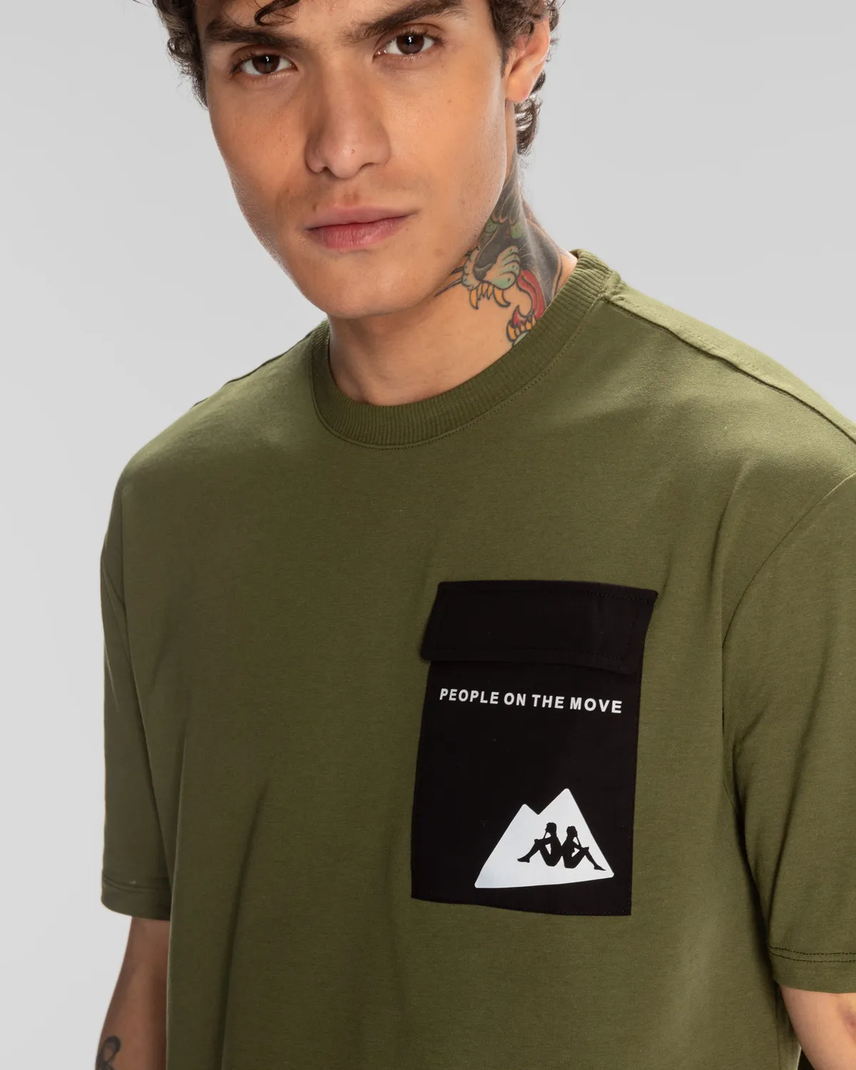 Yeşil Maska Erkek Haki Regular Fit Tişört