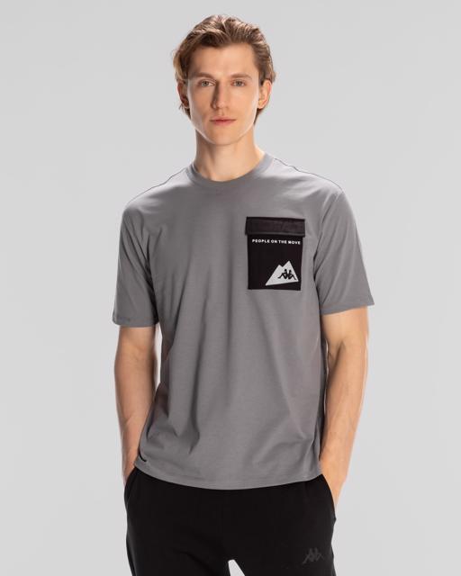 Mavi Maska Erkek Gri-Mavi Regular Fit Tişört - KAPPA® Türkiye