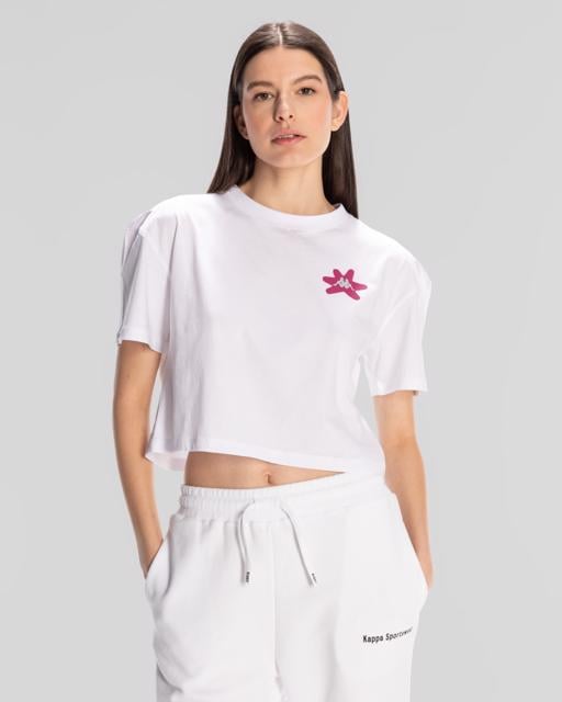 Beyaz Kappa Authentic Hannah T-Shirt Kadın Beyaz Regular Tişört - KAPPA® Türkiye