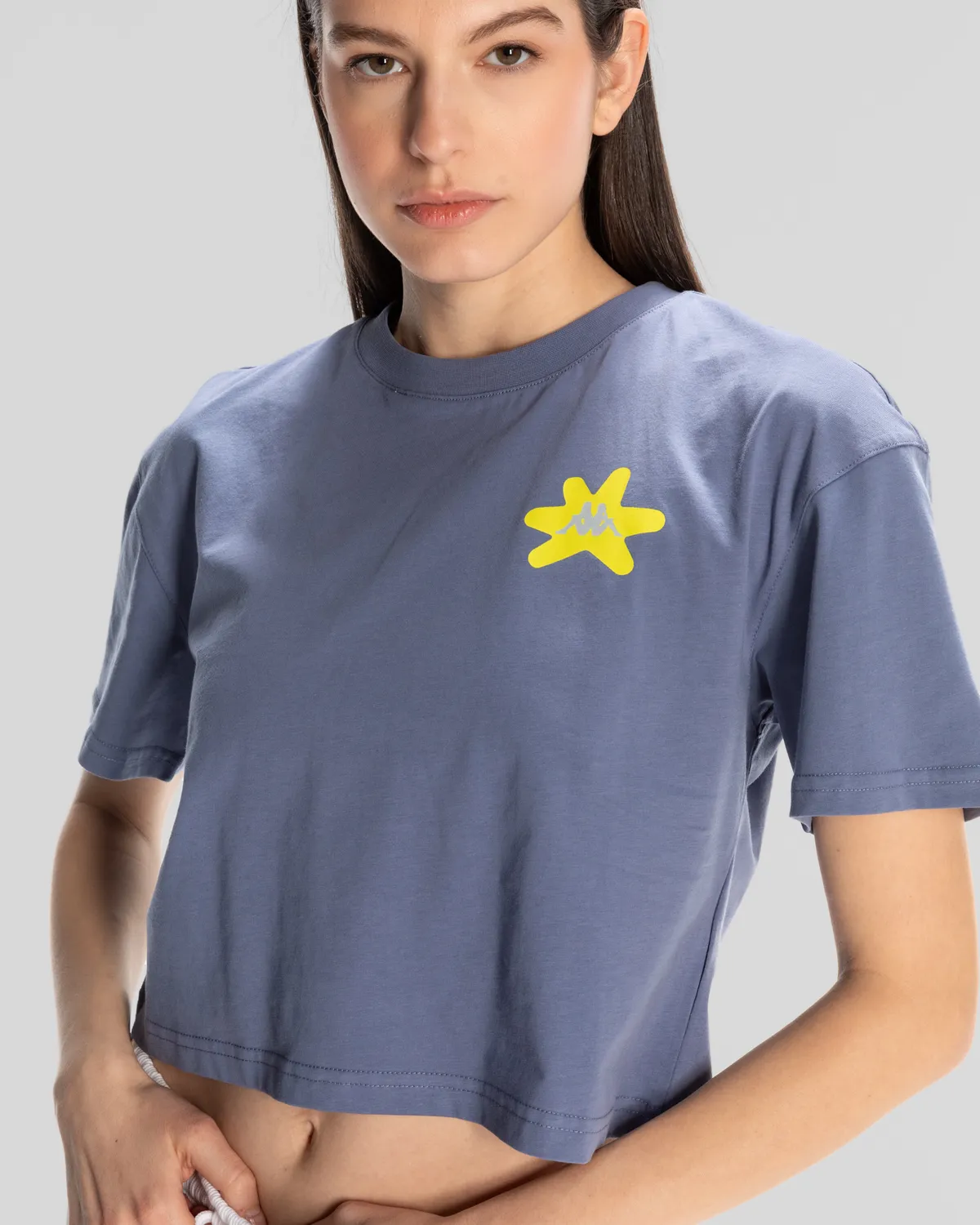 Mavi Kappa Authentic Hannah T-Shirt Kadın Mavi Regular Fit Tişört