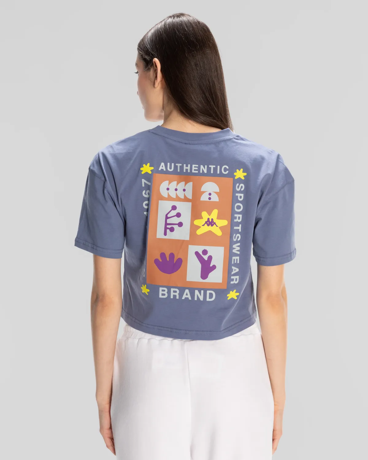 Mavi Kappa Authentic Hannah T-Shirt Kadın Mavi Regular Fit Tişört