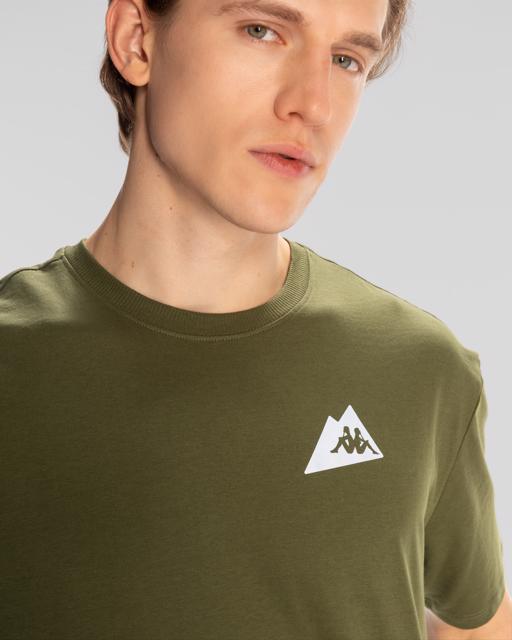 Yeşil Kunio Erkek Haki Regular Fit Tişört - KAPPA® Türkiye