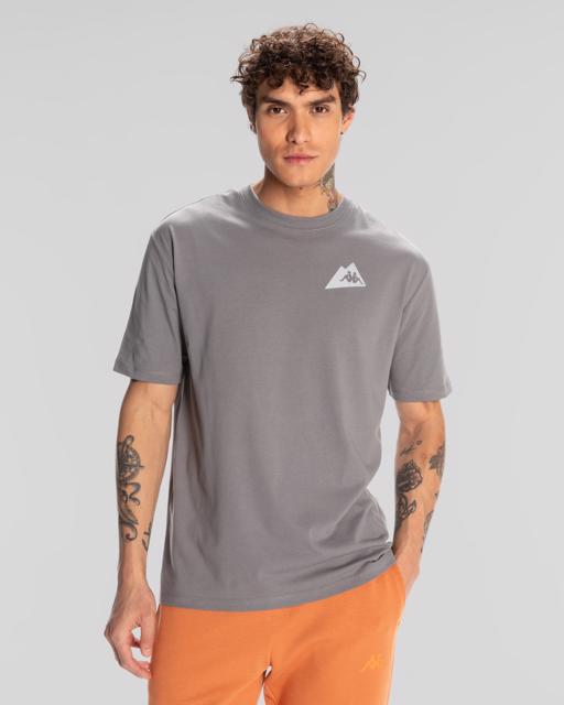 Mavi Kunio Erkek Gri-Mavi Regular Fit Tişört - KAPPA® Türkiye