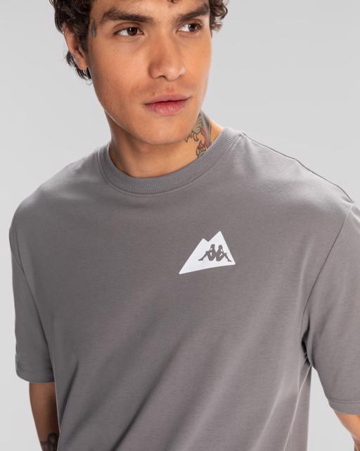 Mavi Kunio Erkek Gri-Mavi Regular Fit Tişört - KAPPA® Türkiye