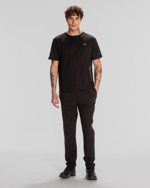 Siyah Kombat Morton Erkek Siyah Regular Fit Tişört - KAPPA® Türkiye