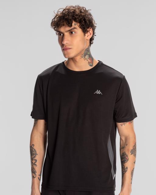 Siyah Kombat Morton Erkek Siyah Regular Fit Tişört - KAPPA® Türkiye