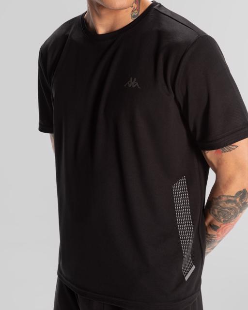 Siyah Kombat Morton Erkek Siyah Regular Fit Tişört - KAPPA® Türkiye