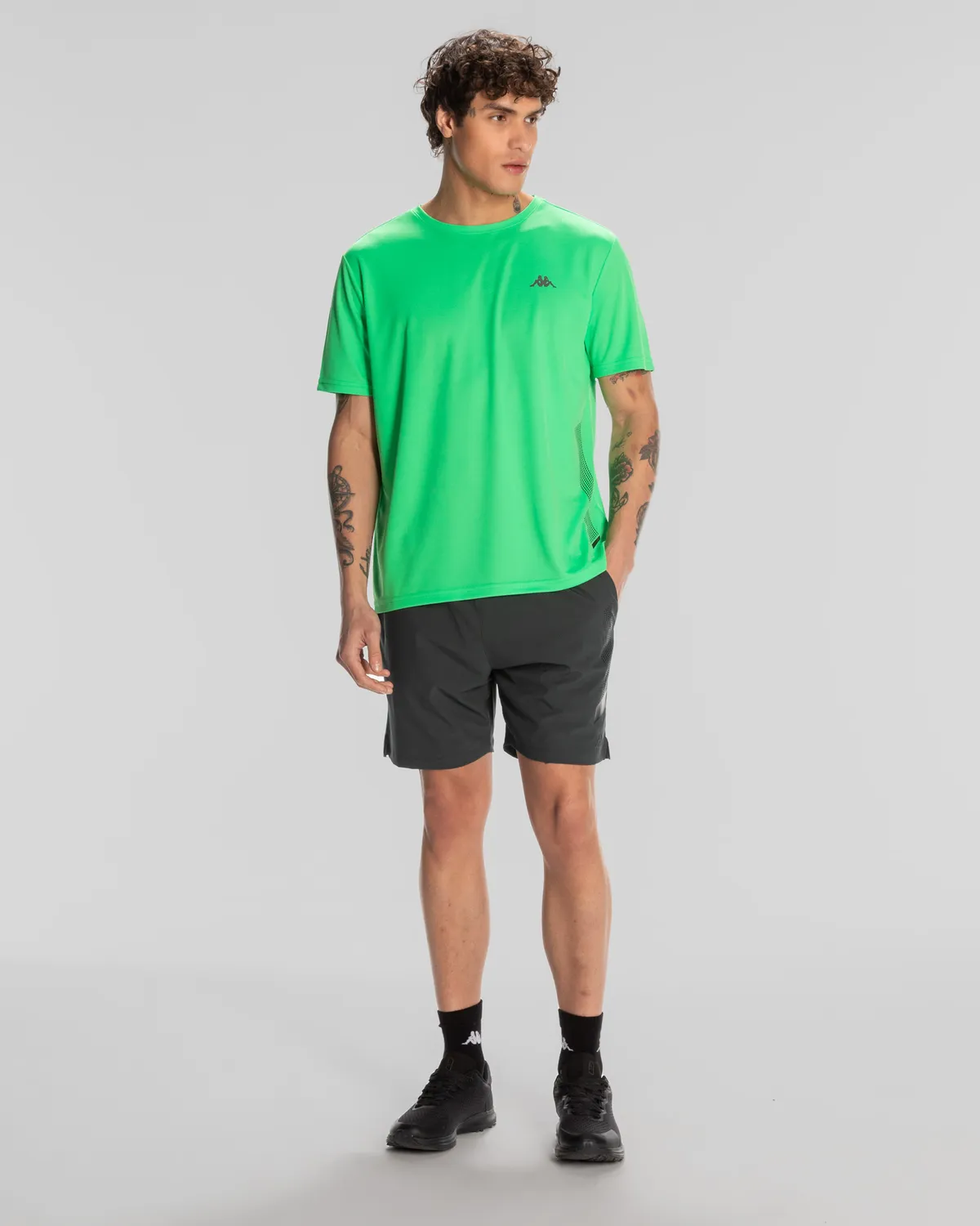 Yeşil Kombat Morton Erkek Yeşil-Siyah Regular Fit Tişört