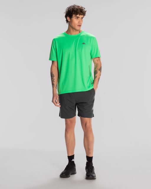 Yeşil Kombat Morton Erkek Yeşil-Siyah Regular Fit Tişört - KAPPA® Türkiye