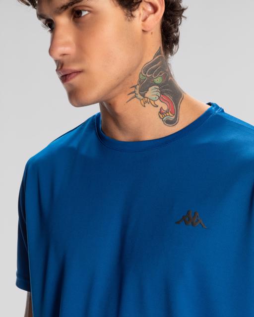 Mavi Kombat Morton Erkek Mavi Regular Fit Tişört - KAPPA® Türkiye