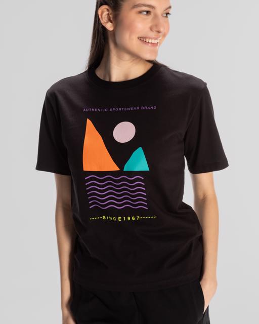 Siyah Sport Viola T.Shirt Kadın Siyah Regular Fit Tişört - KAPPA® Türkiye