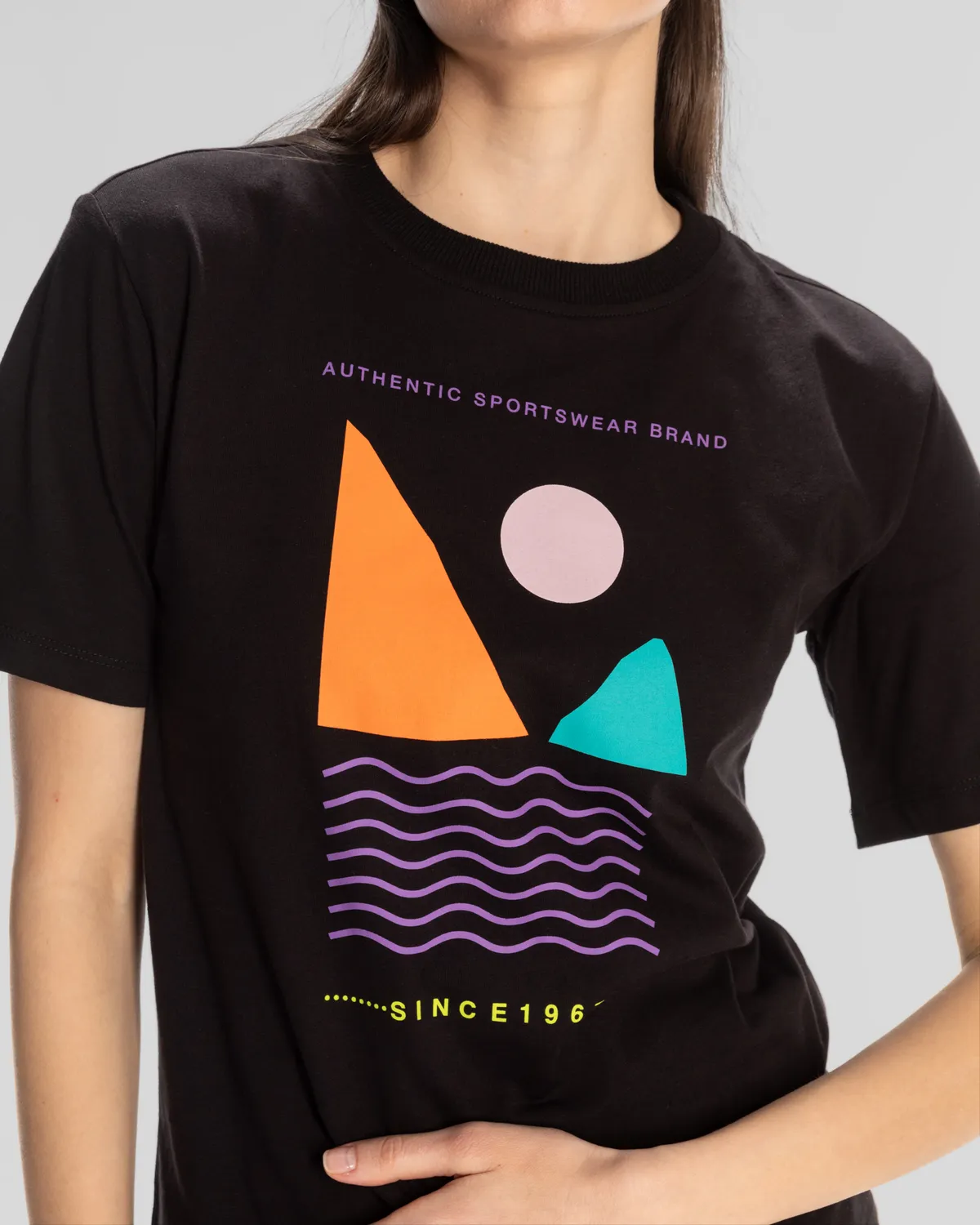 Siyah Sport Viola T.Shirt Kadın Siyah Regular Fit Tişört