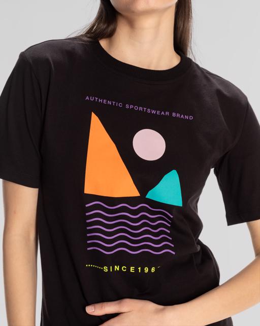 Siyah Sport Viola T.Shirt Kadın Siyah Regular Fit Tişört - KAPPA® Türkiye