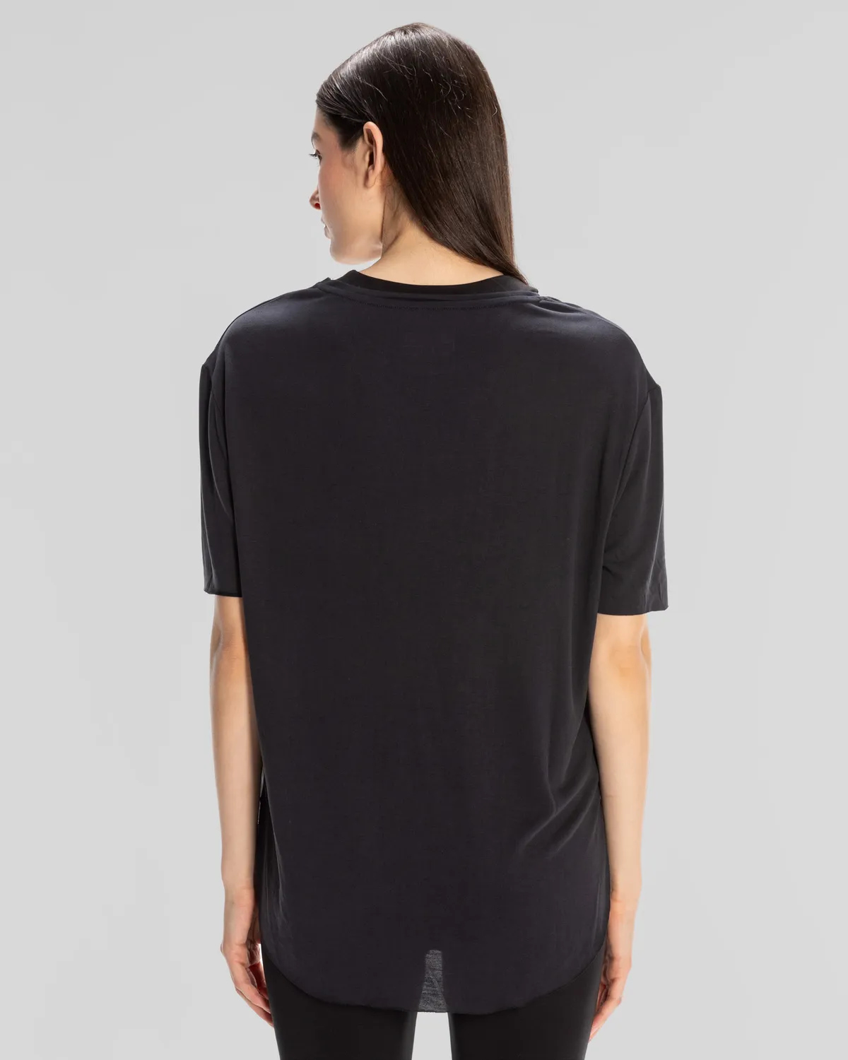 Siyah Elsie Kadın Siyah Regular Fit Tişört