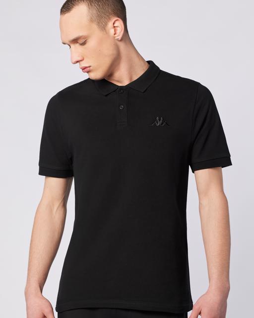 Siyah Authentic Ferior Erkek Siyah Regular Fit Polo Yaka Tişört - KAPPA® Türkiye