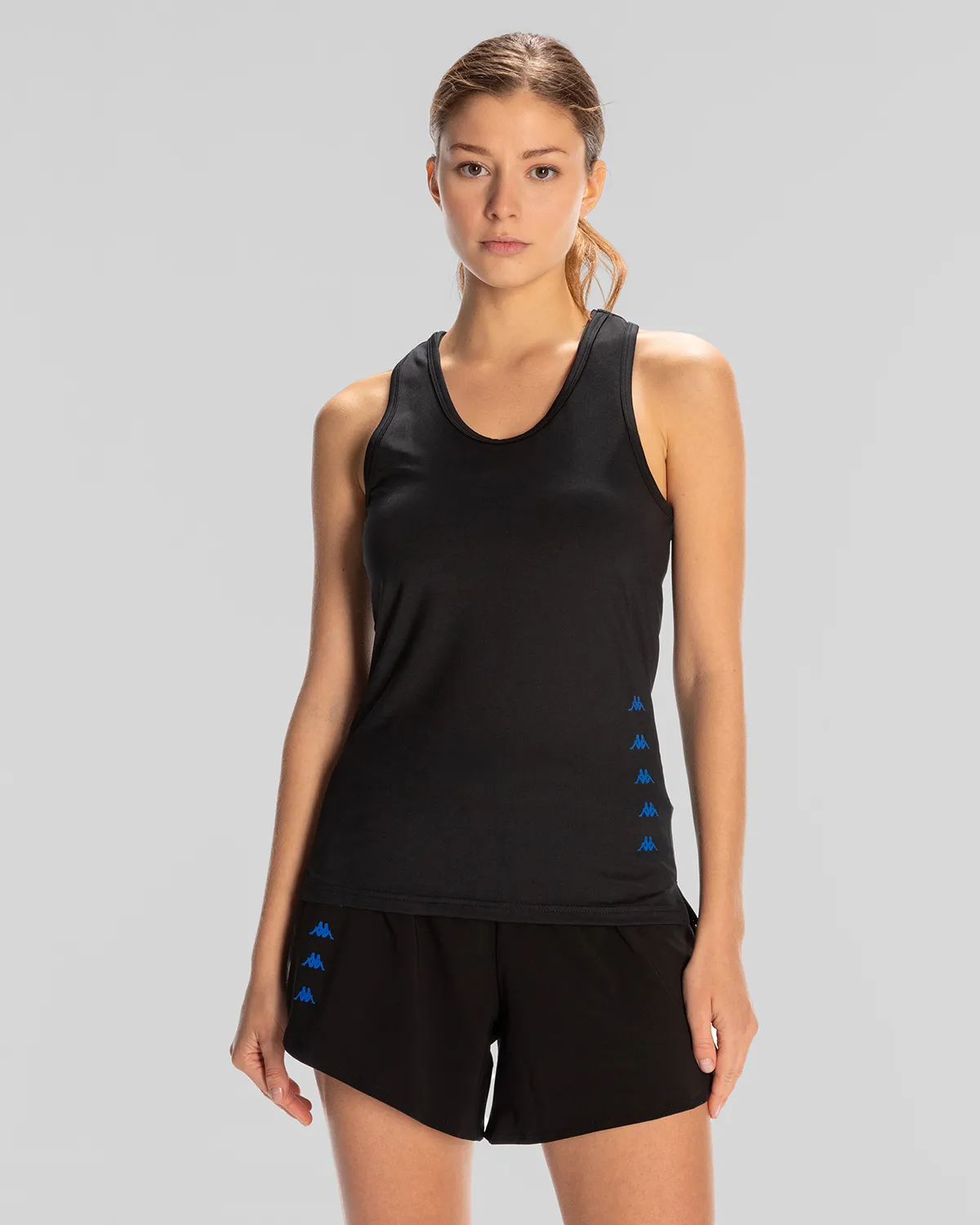 Siyah Survivor Woman Tank 1 Kadın Siyah-Mavi Regular Fit Atlet