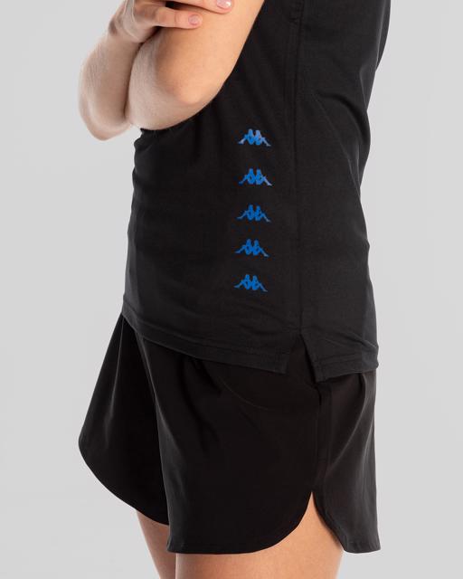 Siyah Survivor Woman Tank 1 Kadın Siyah-Mavi Regular Fit Atlet - KAPPA® Türkiye