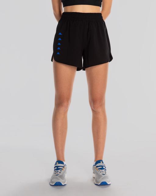 Siyah Survivor Woman Short 1 Kadın Siyah-Mavi Regular Fit Performance Şort - KAPPA® Türkiye