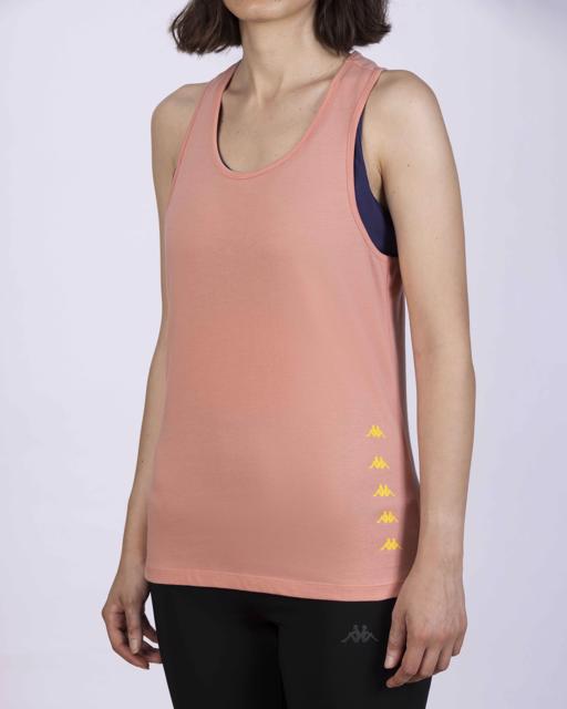 Pembe Survivor Woman Tank 2 Kadın Pembe-Sarı Regular Fit Atlet - KAPPA® Türkiye