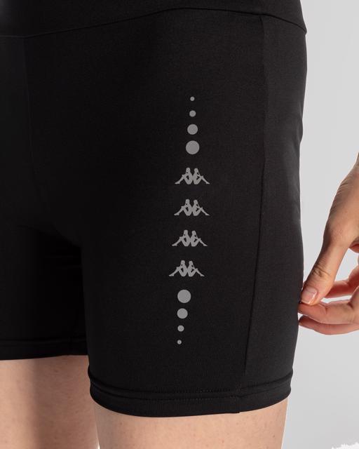 Siyah Survivor Woman Biker Tight Kadın Siyah Regular Fit Biker Tayt - KAPPA® Türkiye