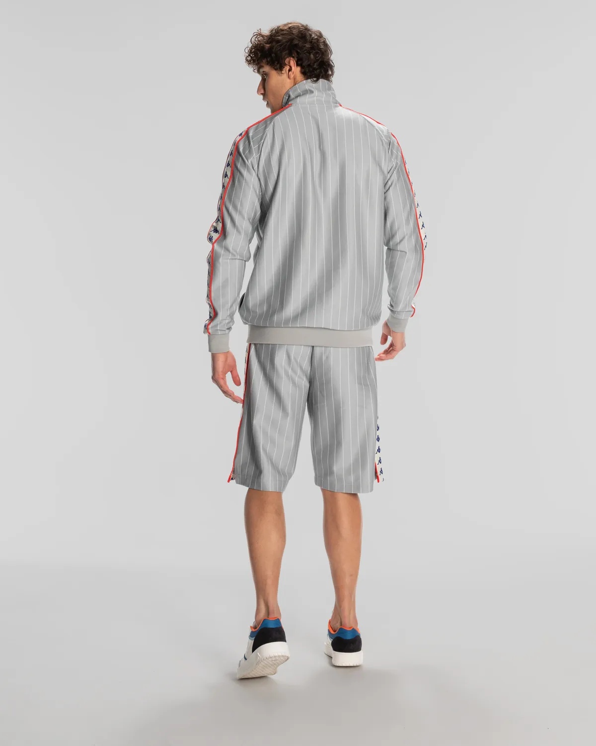 Gri 222 Banda Lauro Erkek Gri Regular Fit Fermuarlı Eşofman Üstü