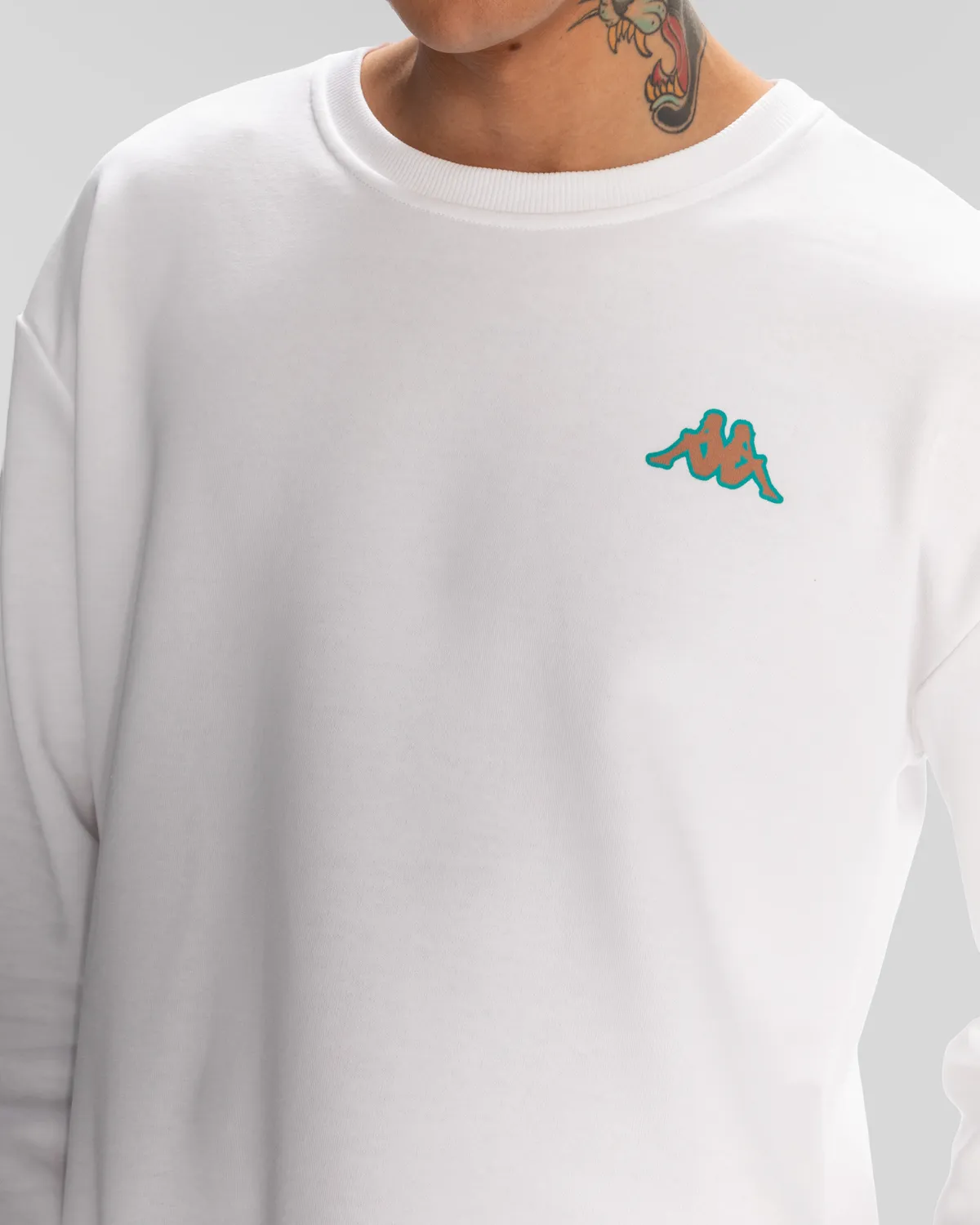 Beyaz Kappa Sport Floyd Sweatshirt Erkek Beyaz Comfort Sweatshirt