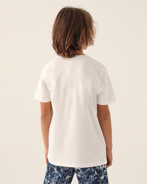 Beyaz Authentic Camden Erkek Çocuk Beyaz-Yeşil Regular Fit Tişört - KAPPA® Türkiye