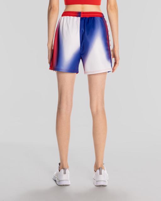 Beyaz 222 Banda Sacha 2 Graphik Kadın Beyaz-Mavi-Kırmızı Regular Fit Şort - KAPPA® Türkiye